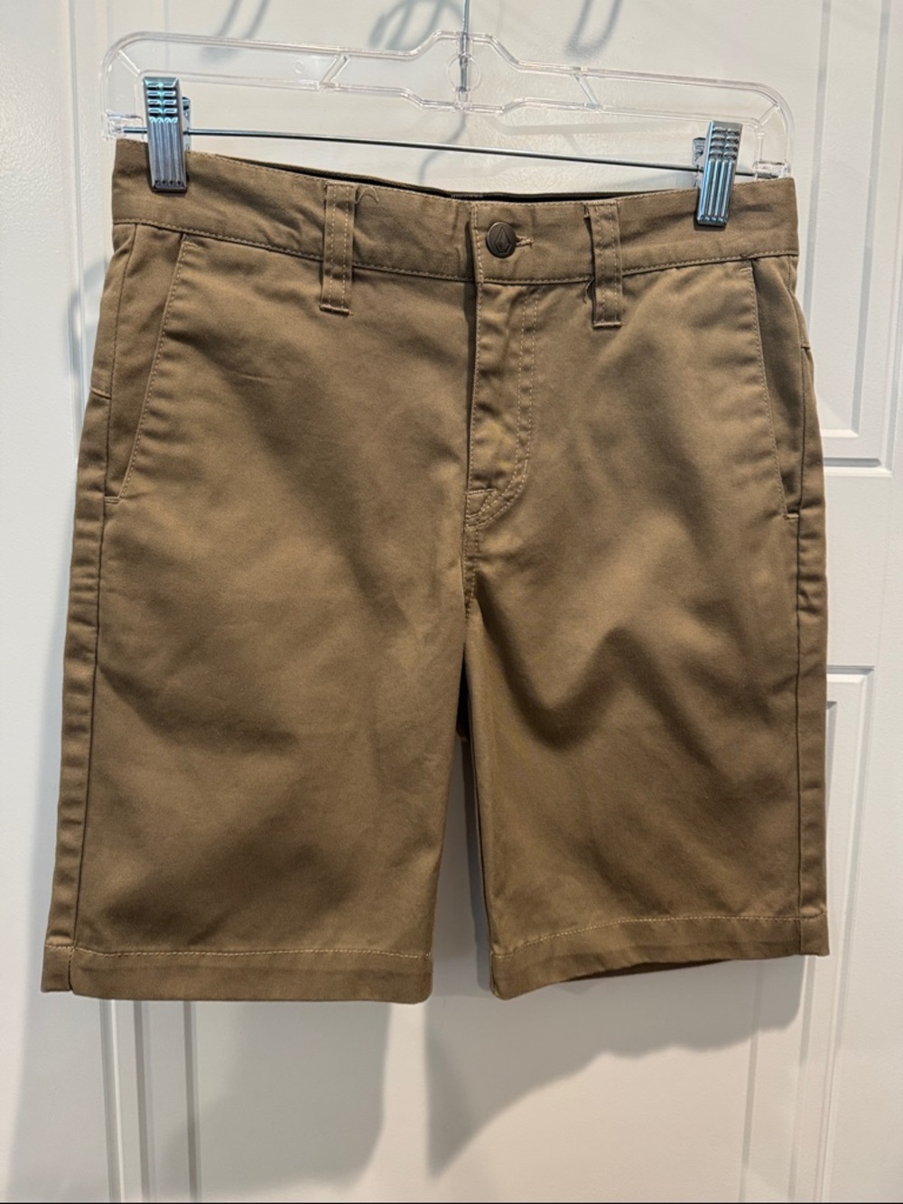 Volcom Men's Flat Front Shorts in Khaki Brown